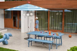 Stripesol + Base Black Parasol met voet, 350x350x280 cm