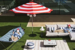Stripesol + Base Black Parasol met voet, 350x350x280 cm