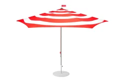 Stripesol + Base Light Grey Parasol met voet, 350x350x280 cm