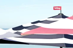 Stripesol 350 cm Parasol, rood, 350x350x280 cm