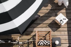 Stripesol 350 cm Parasol, zwart, 350x350x280 cm