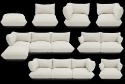 Sumo Armrest Boucle Armleuning, beige, 65x25x35 cm
