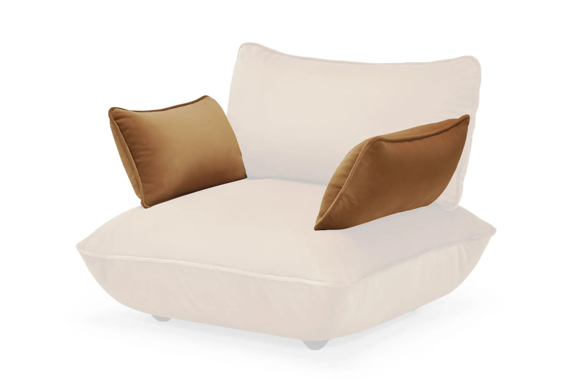 Sumo Armrest Velvet Armleuning, bruin, 69x35 cm