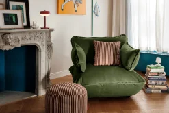 Sumo Armrest Velvet Armleuning, groen, 69x35 cm
