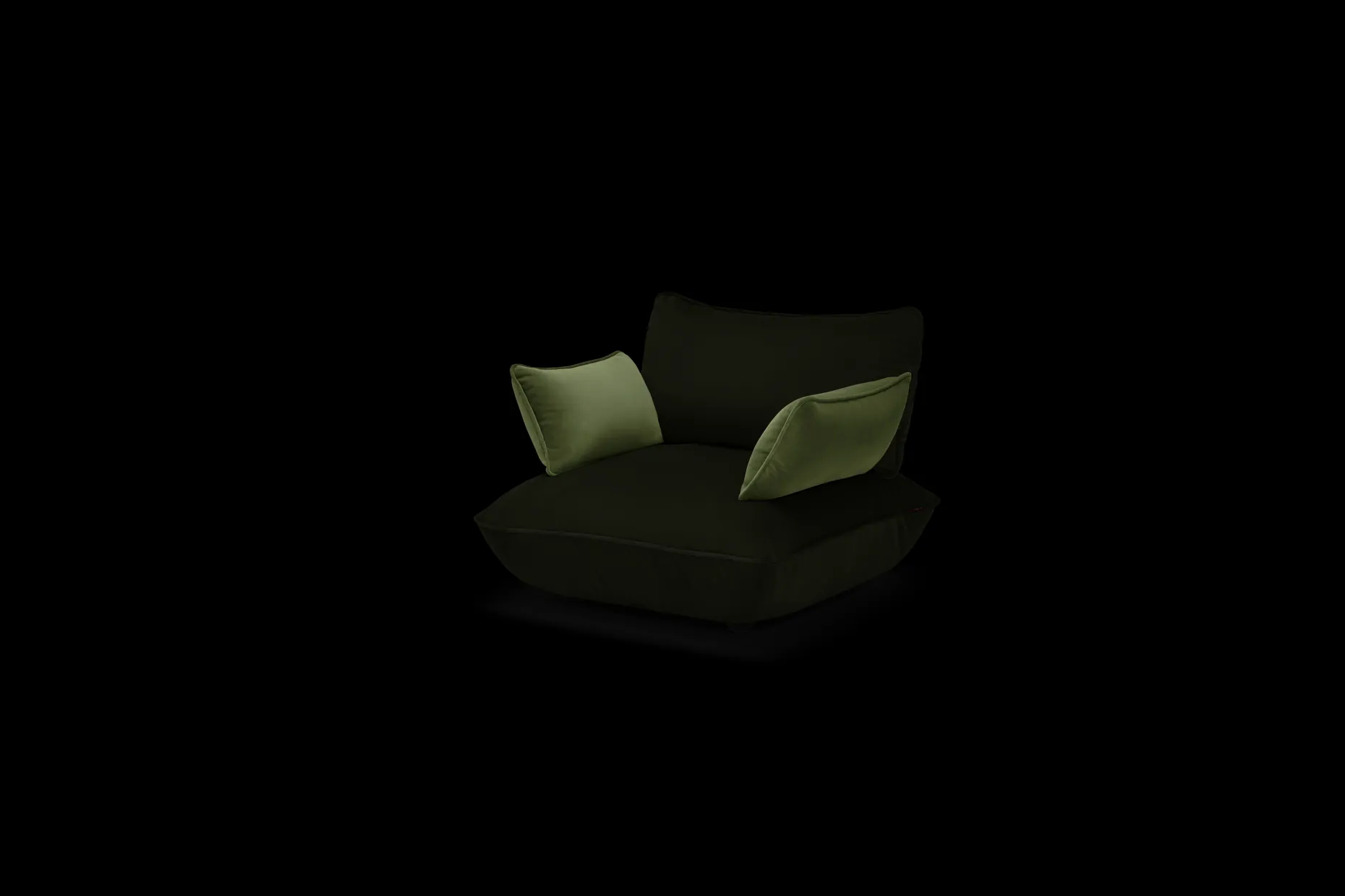 Sumo Armrest Velvet Armleuning, groen, 69x35 cm