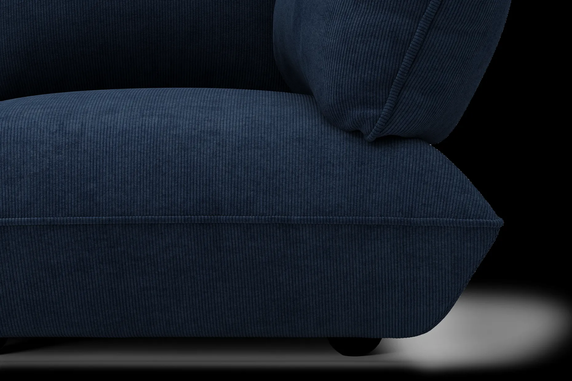 Sumo Corner Seat Right Cord Corner Seat, blauw, 108x108x90 cm