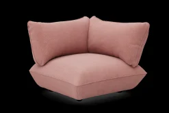 Sumo Corner Seat Right Cord Corner Seat, roze, 108x108x90 cm