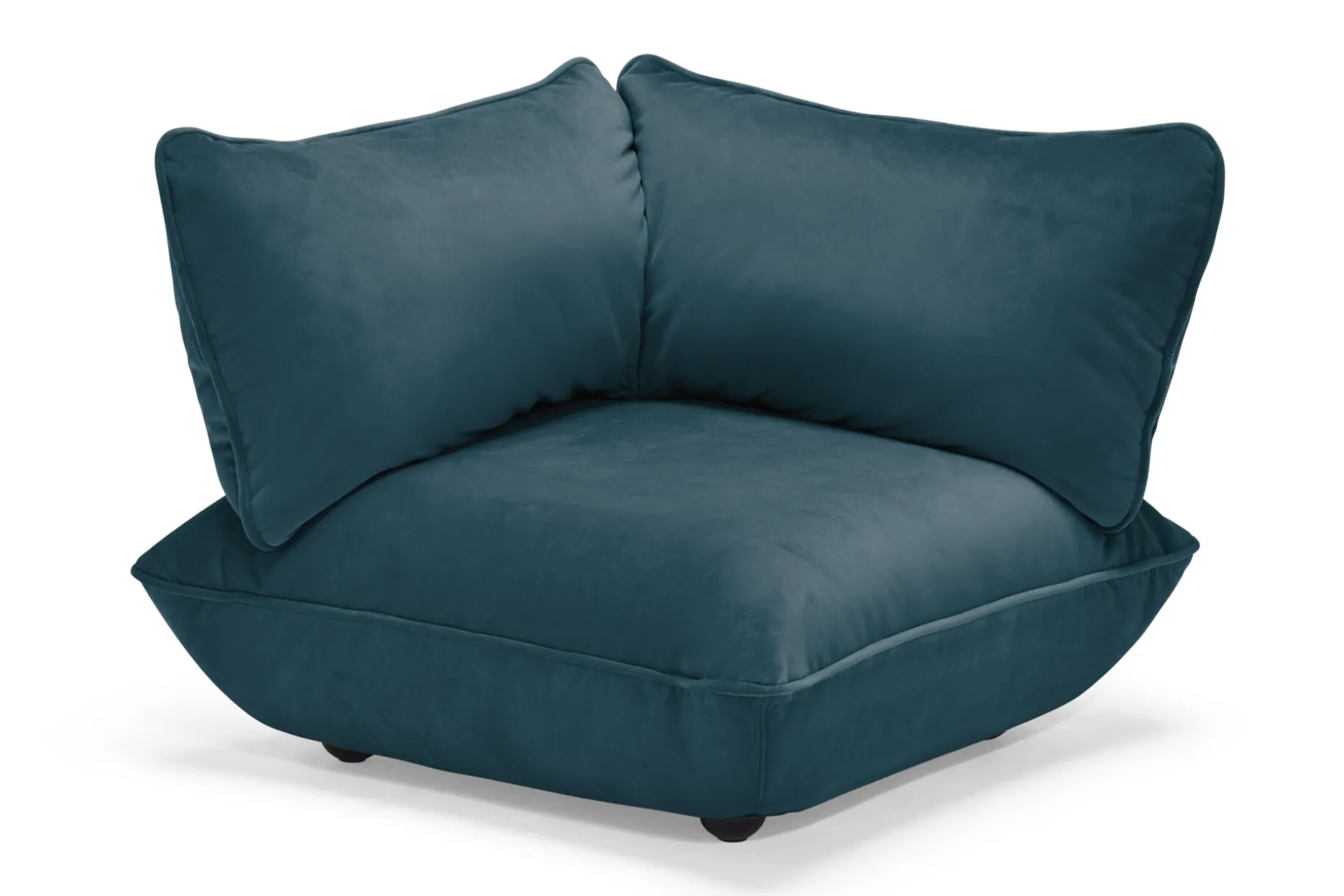 Sumo Corner Seat Velvet Corner Seat, blauw, 108x108x90 cm