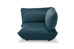 Sumo Corner Seat Velvet Corner Seat, blauw, 108x108x90 cm