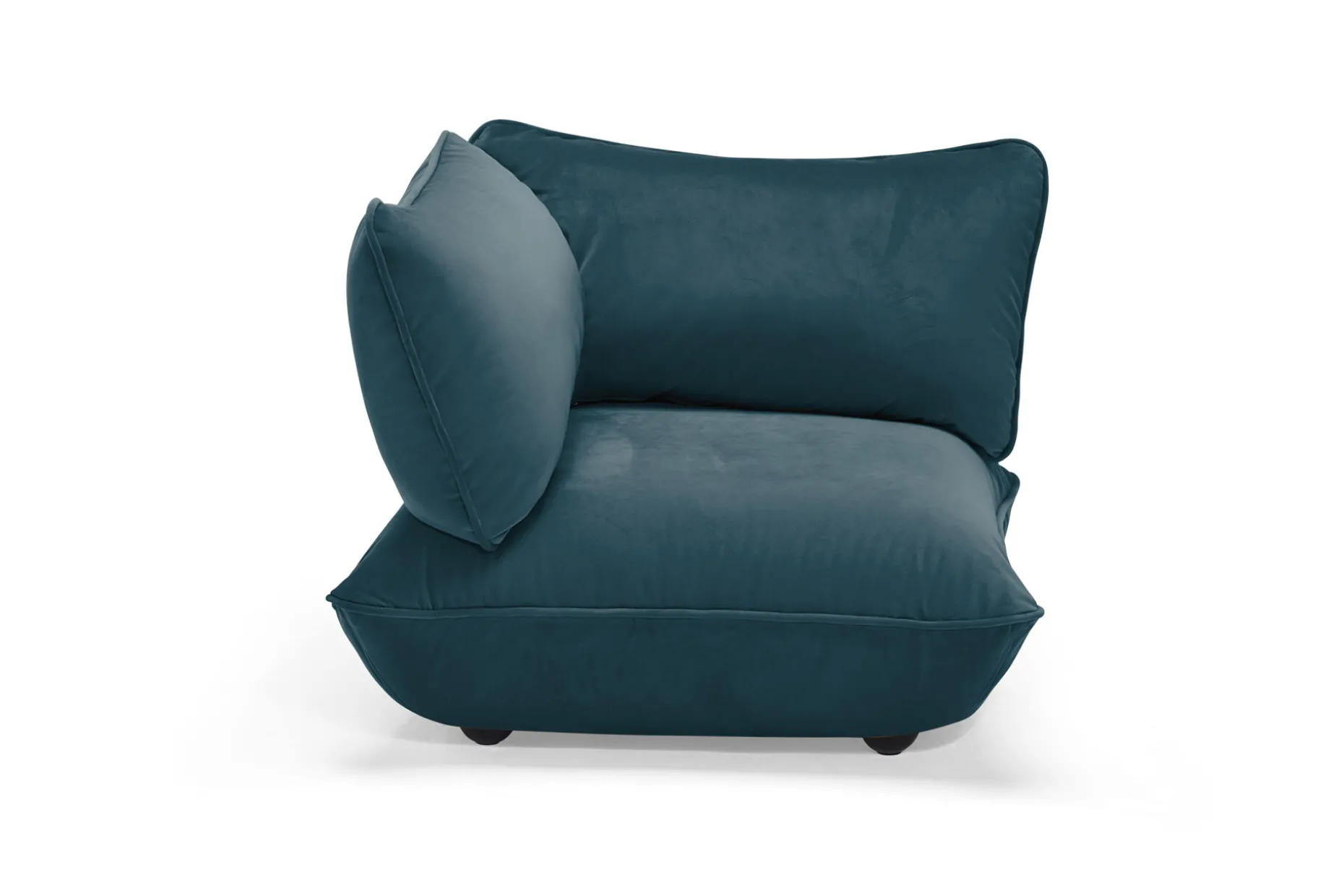 Sumo Corner Seat Velvet Corner Seat, blauw, 108x108x90 cm