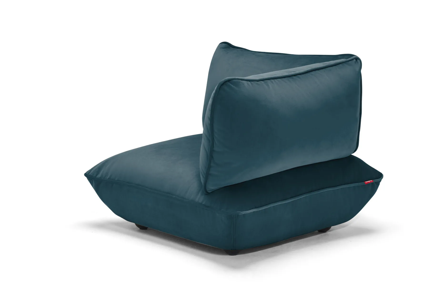 Sumo Corner Seat Velvet Corner Seat, blauw, 108x108x90 cm