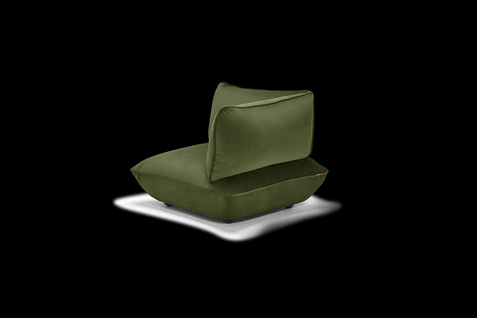 Sumo Corner Seat Velvet Corner Seat, groen, 108x108x90 cm