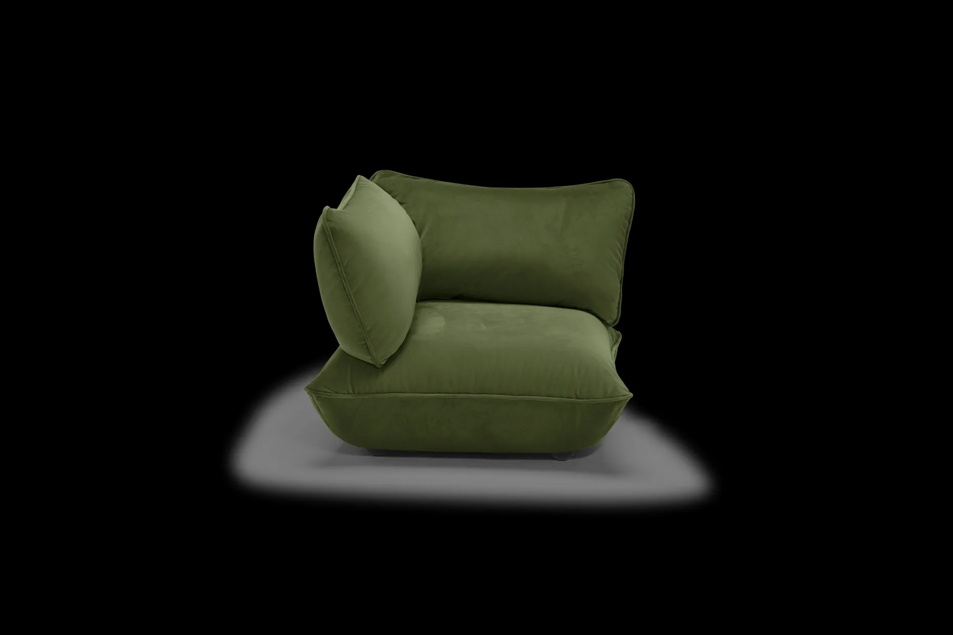 Sumo Corner Seat Velvet Corner Seat, groen, 108x108x90 cm