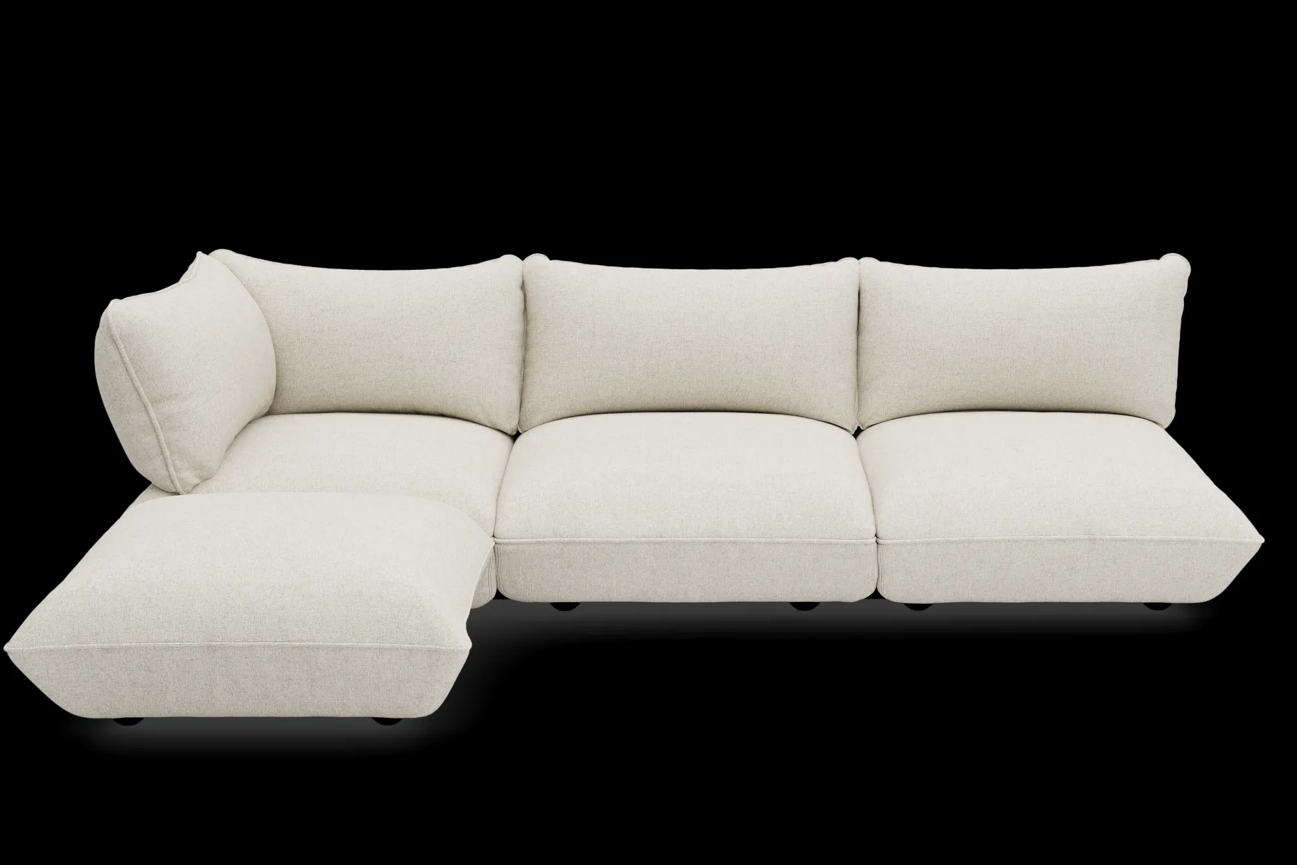 Sumo Corner Sofa Boucle Beige Modulaire binnenbank, 301x108x90 cm
