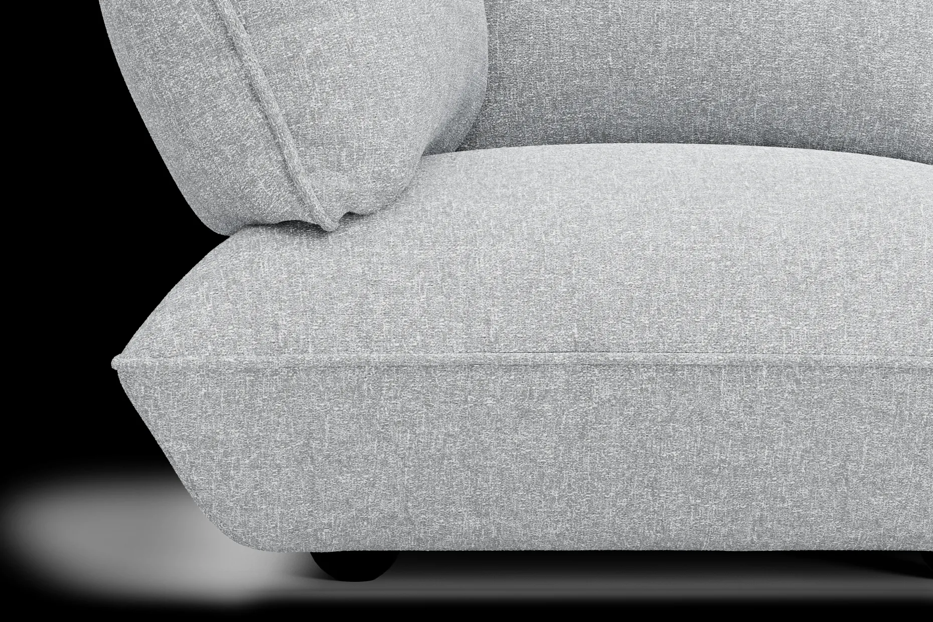 Sumo Corner Sofa Boucle Light Grey Melange Modulaire binnenbank, 301x108x90 cm