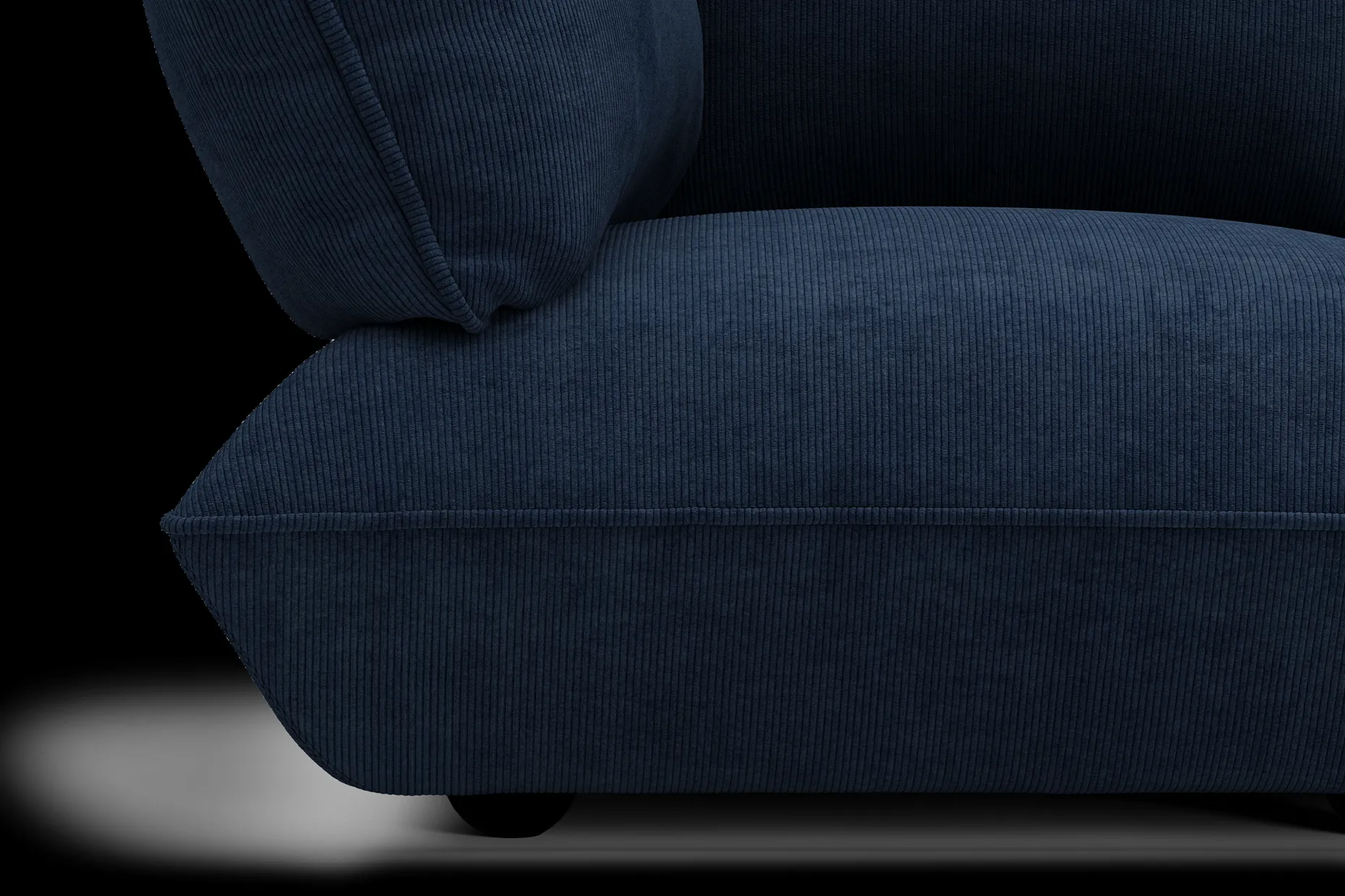 Sumo Corner Sofa Left Cord Deep Blue Modulaire binnenbank, 301x108x90 cm