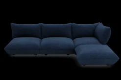 Sumo Corner Sofa Right Cord Deep Blue Modulaire binnenbank, 301x108x90 cm