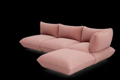 Sumo Corner Sofa Right Cord Soft Pink Modulaire binnenbank, 301x108x90 cm