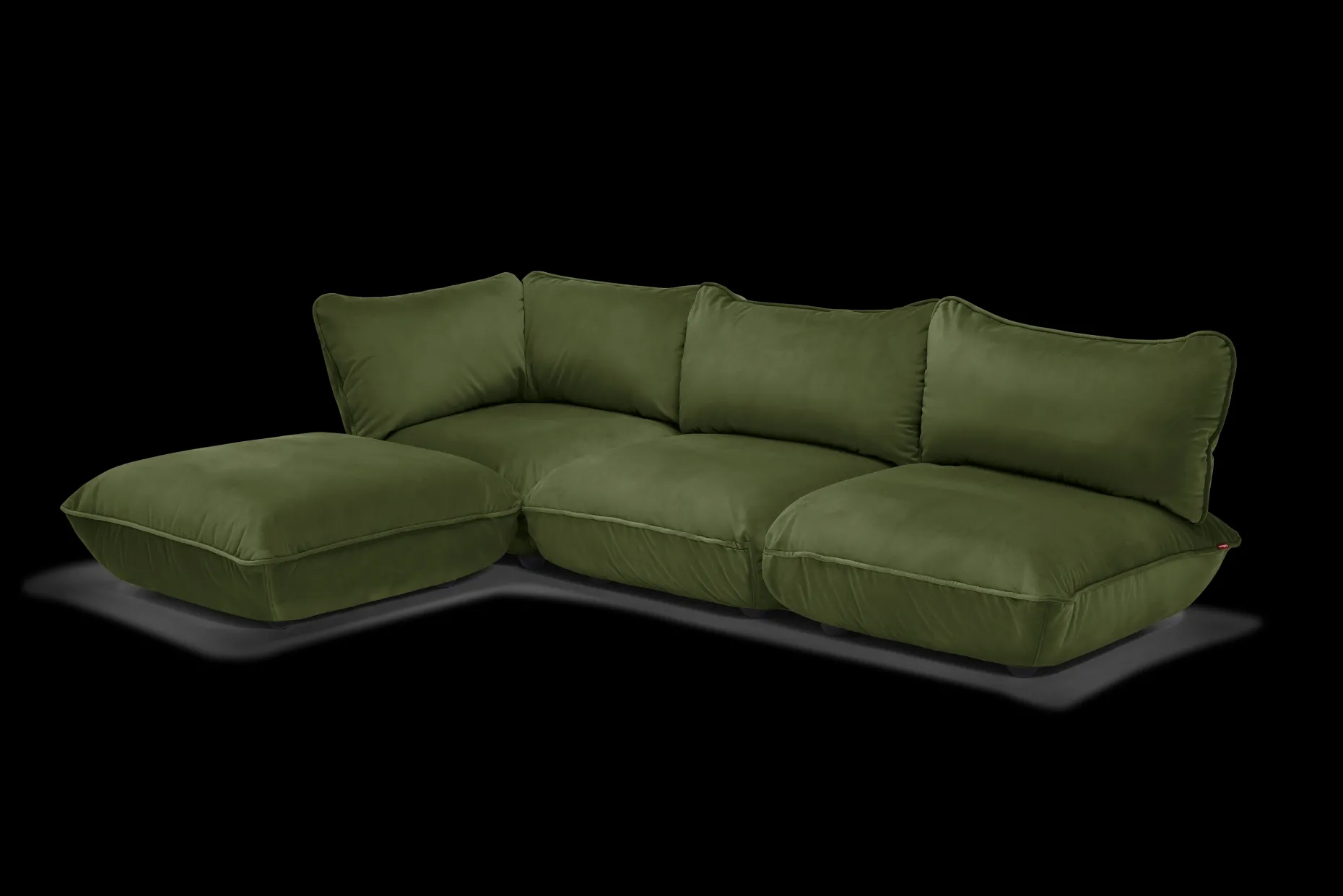 Sumo Corner Sofa Velvet Modulaire binnenbank, 301x108x90 cm