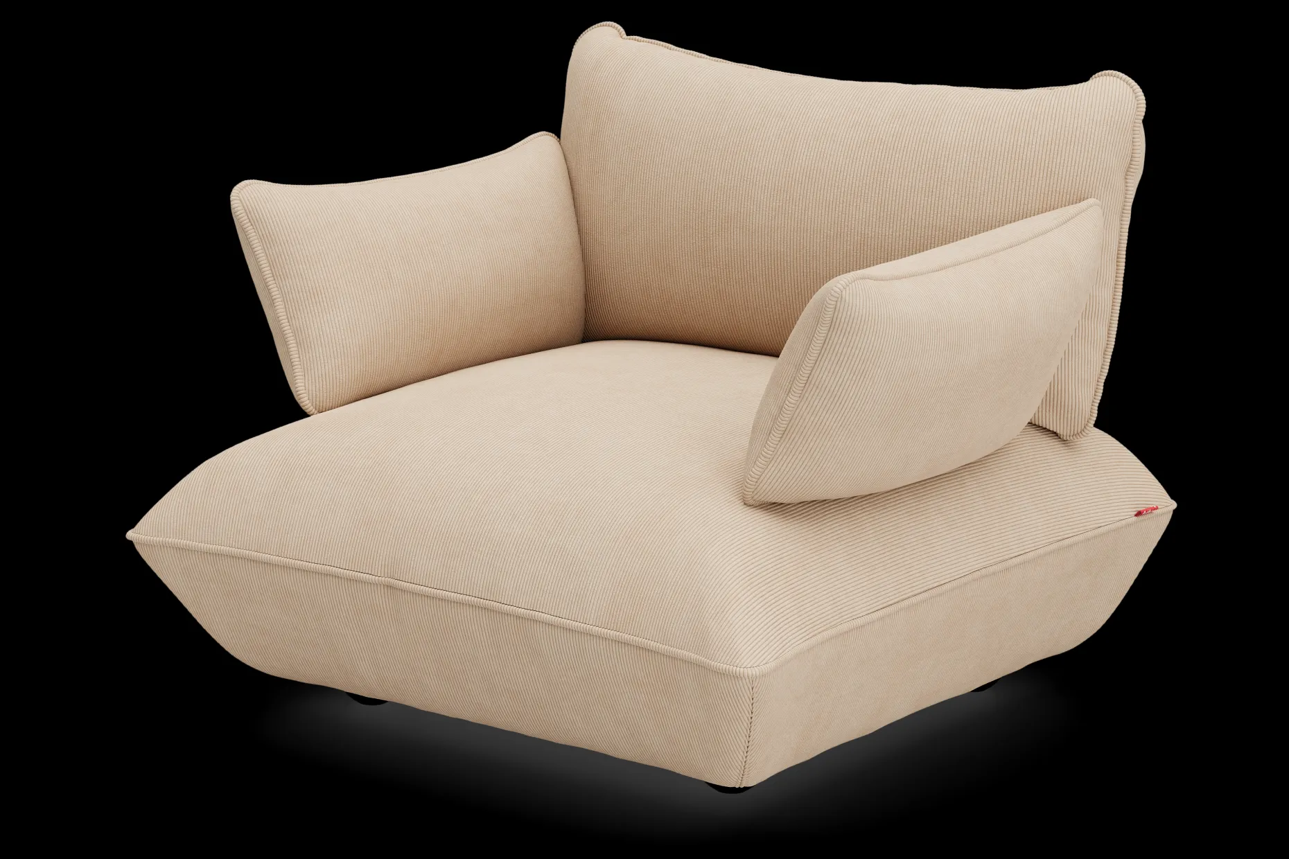 Sumo Loveseat Cord Beige Loveseat, 114x108x90 cm