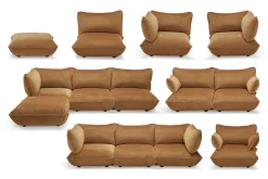Sumo Loveseat Velvet Almond Loveseat, 114x108x90 cm