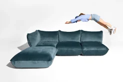 Sumo Seat Velvet Seat, blauw, 108x108x90 cm