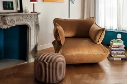 Sumo Seat Velvet Seat, bruin, 108x108x90 cm