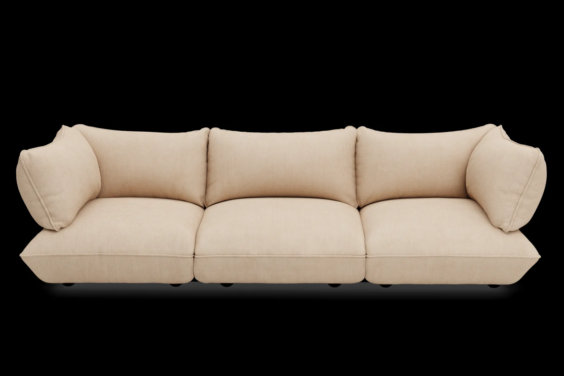 Sumo Sofa Grand Cord Beige Modulaire binnenbank, 301x108x90 cm