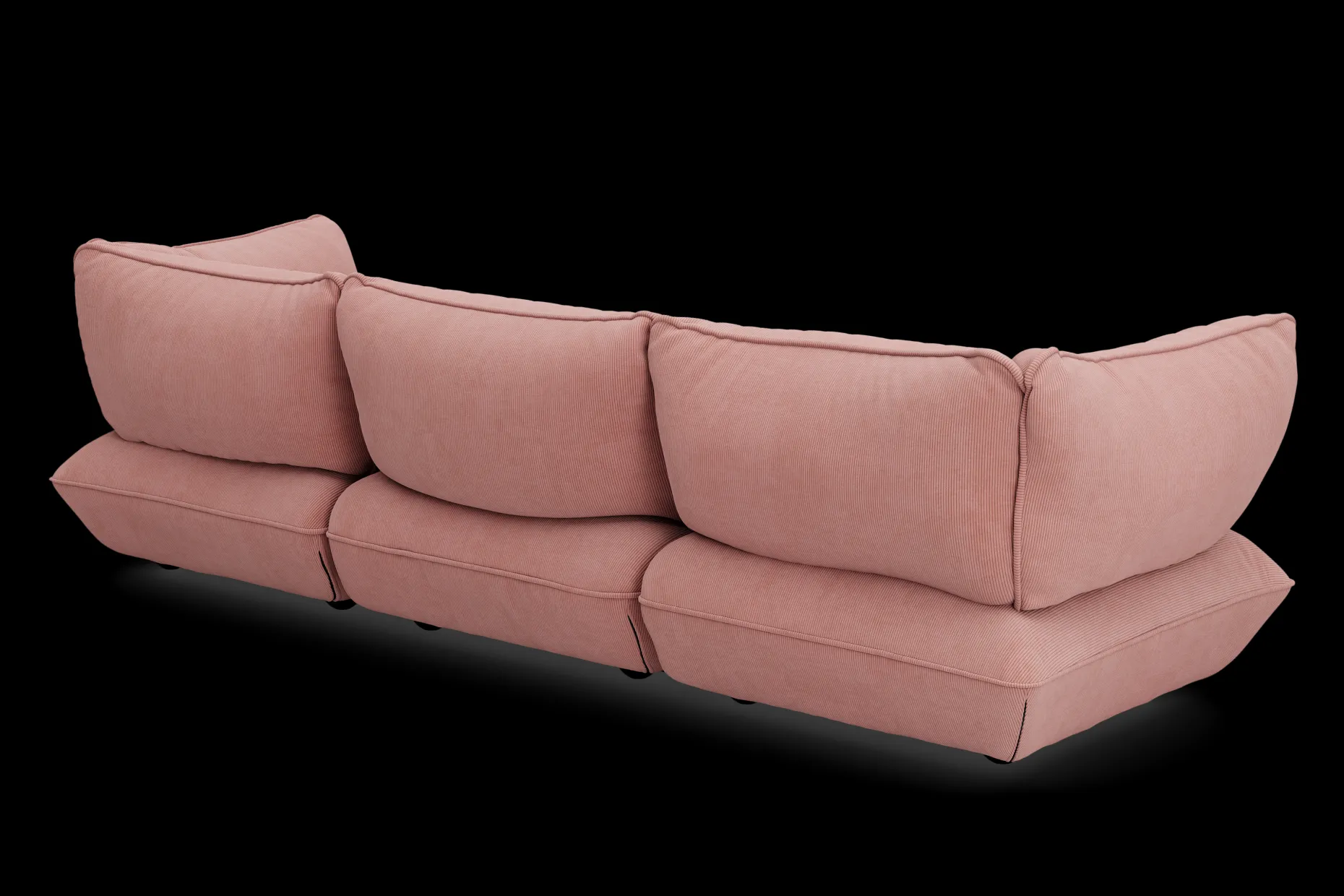 Sumo Sofa Grand Cord Soft Pink Modulaire binnenbank, 301x108x90 cm