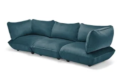 Sumo Sofa Grand Velvet Petrol Modulaire binnenbank, 301x108x90 cm