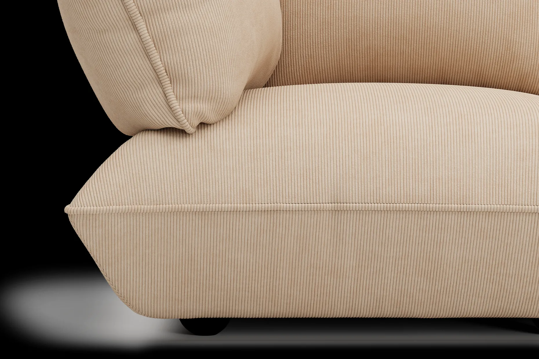 Sumo Sofa Medium Cord Beige Modulaire binnenbank, 210.5x108x90 cm