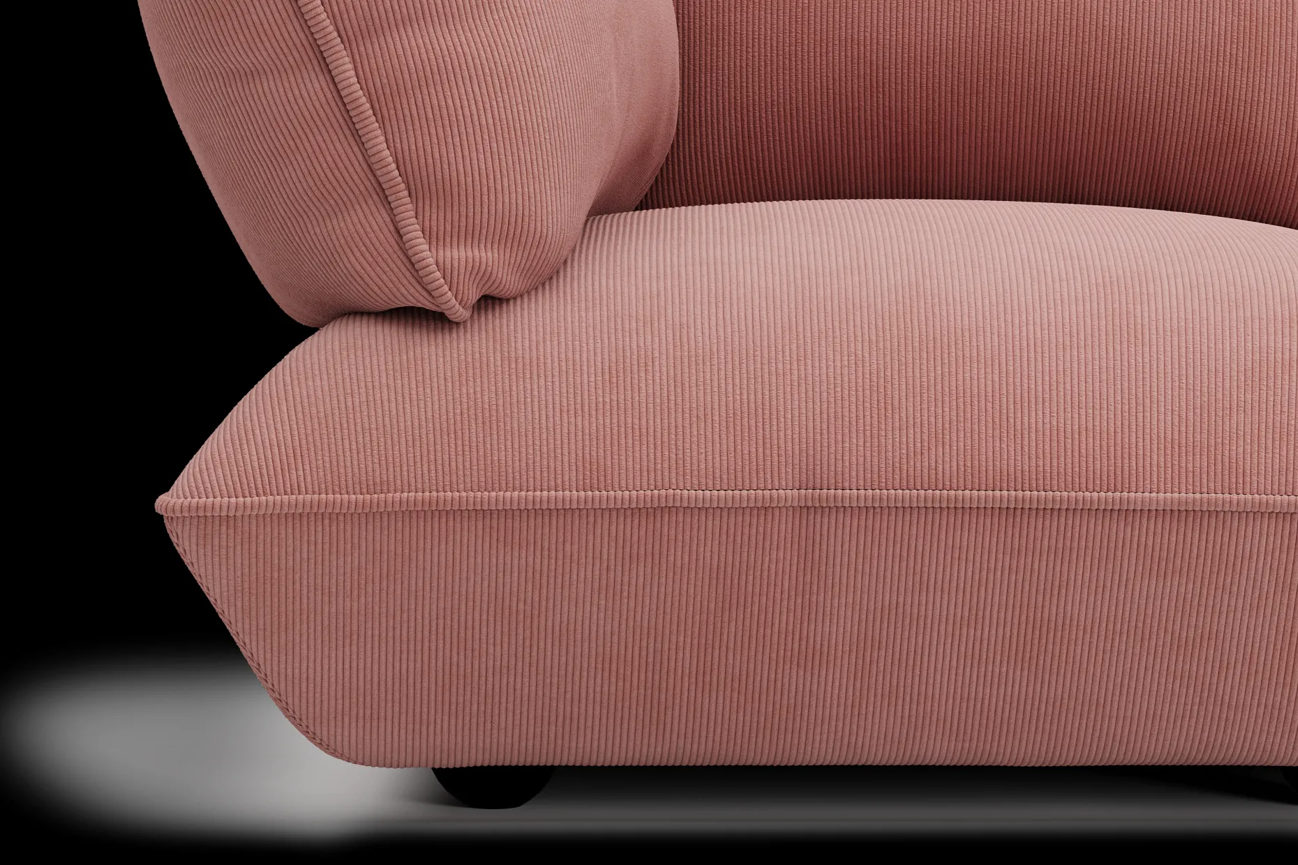 Sumo Sofa Medium Cord Soft Pink Modulaire binnenbank, 210.5x108x90 cm