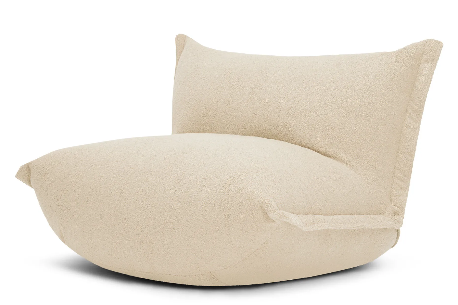 the BonBaron Sherpa Loungestoel, beige, 120x120x75 cm