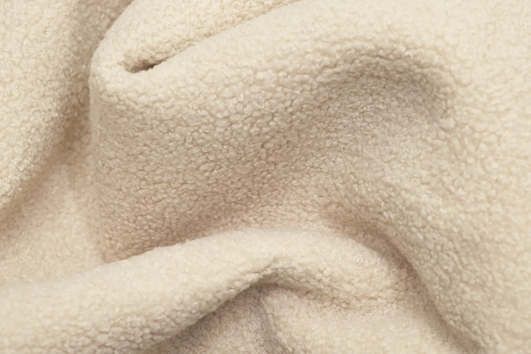 the BonBaron Sherpa Loungestoel, beige, 120x120x75 cm