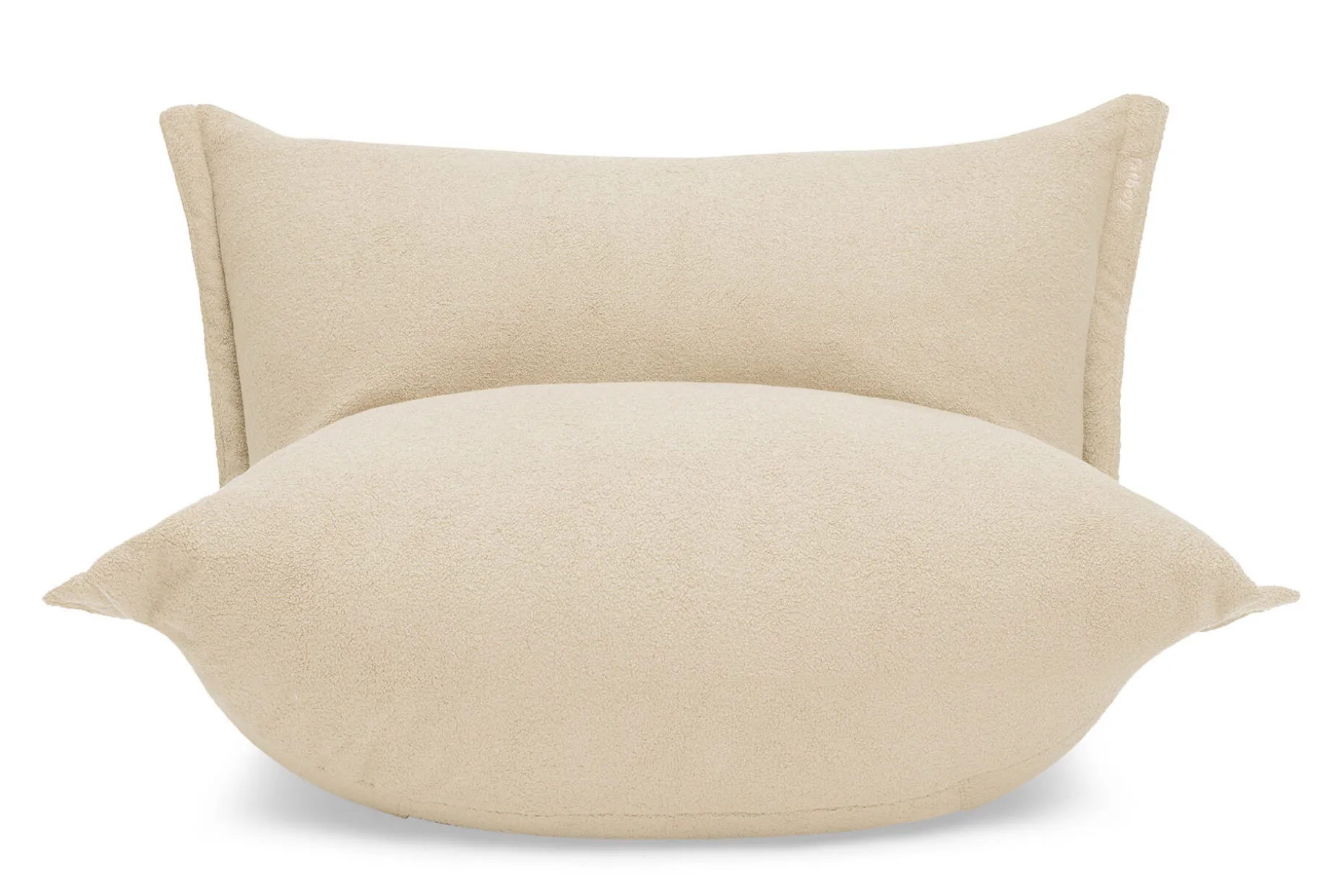 the BonBaron Sherpa Loungestoel, beige, 120x120x75 cm