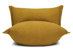 the BonBaron Sherpa Loungestoel, goud, 120x120x75 cm
