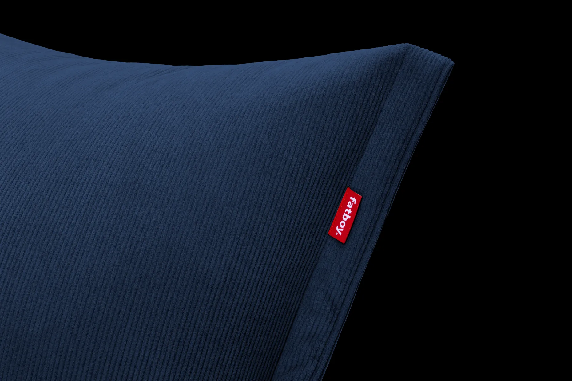 the BonBaron Slim Cord Loungestoel, blauw, 102x85x75 cm