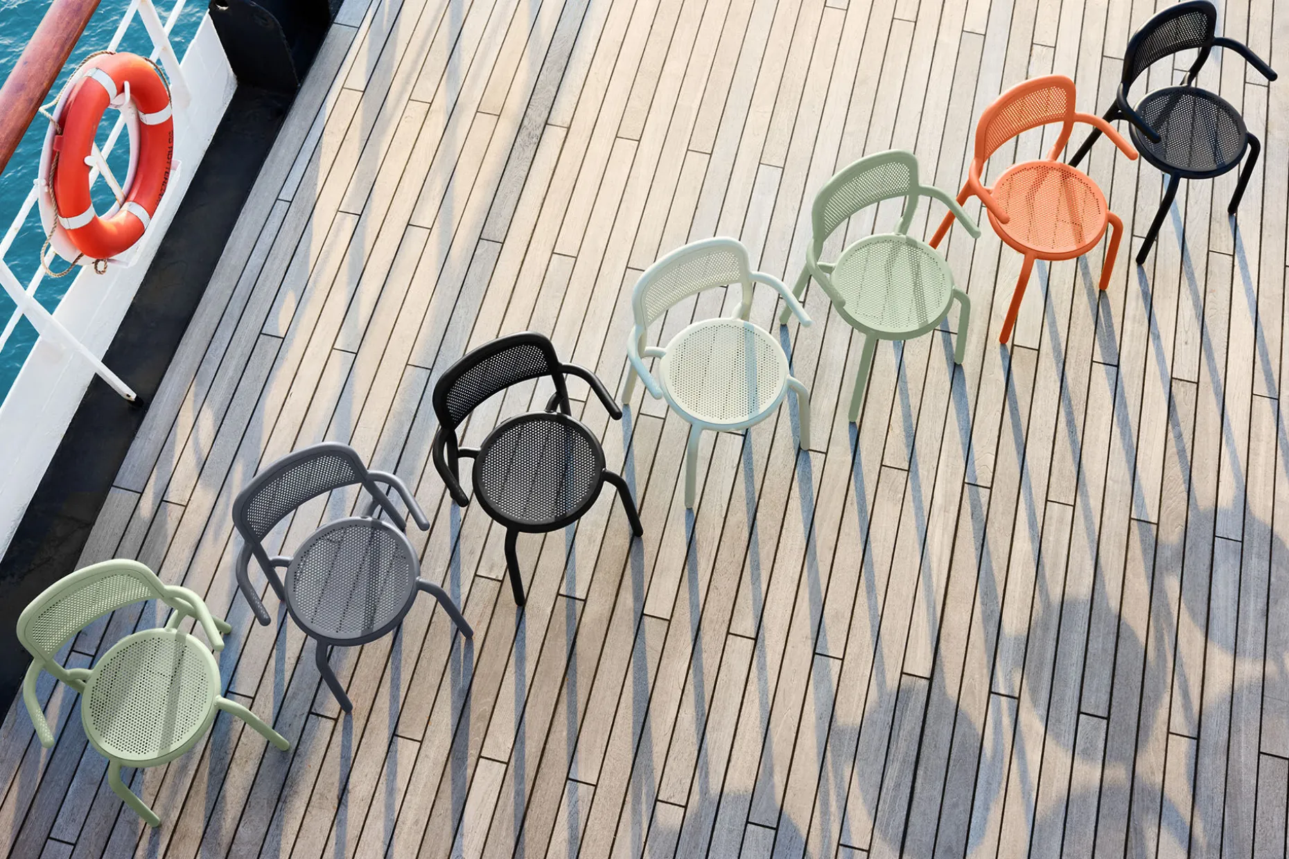 Toní Armchair Tuinstoel met armleuning, grijs, 59.5x54.5x80.5 cm
