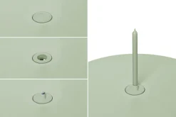 Toní Bistreau Kleine tuintafel, groen, 80x80x76 cm