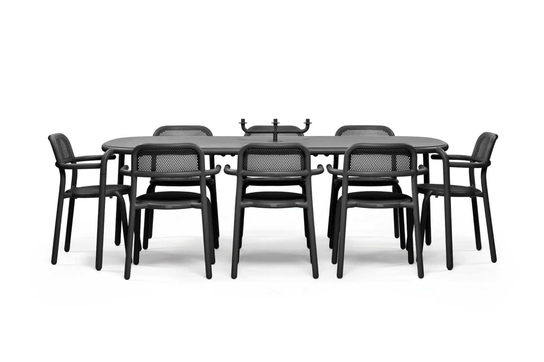 Toní Tablo Tuintafel groot, zwart, 220x99x76 cm