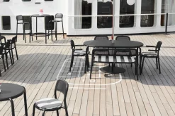 Toní Tavolo Tuintafel, zwart, 160x90x76 cm